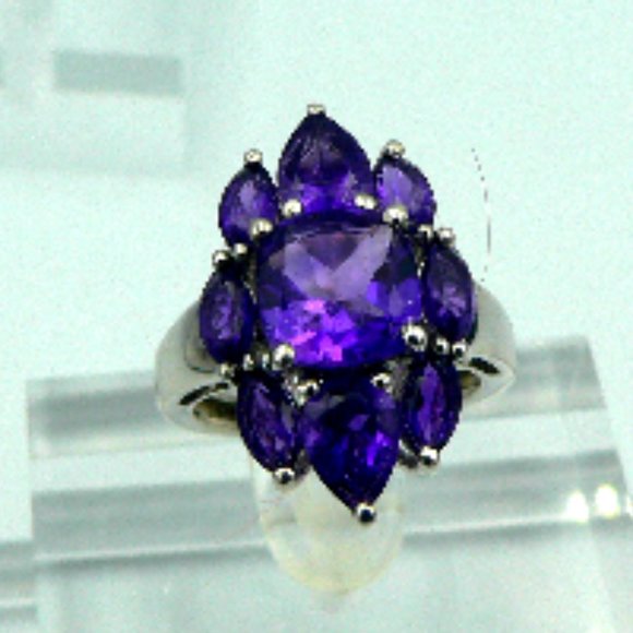 Sz 6 Genuine Lusaka Amethyst Ring NWOT - Picture 1 of 6